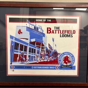 "The Battlefield Looms" Framed Artist Proof by Chris Speakman – Boston Red Sox